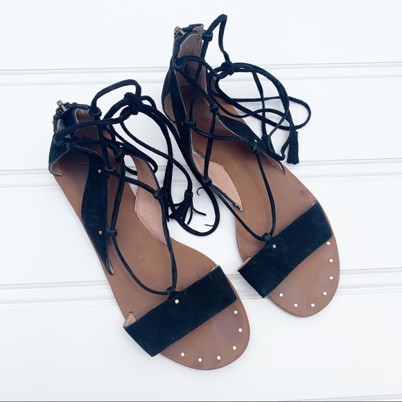 Madewell Black Bridget Lace Up Gladiator Sandal - Picture 2 of 8